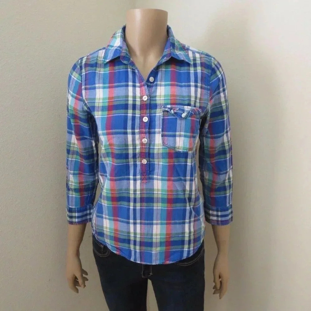Hollister Plaid Shirt Size Small Top Blouse Small